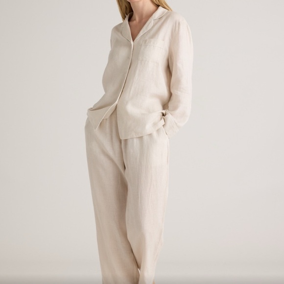 Quince Other - Quince Women's cream linen pajama set